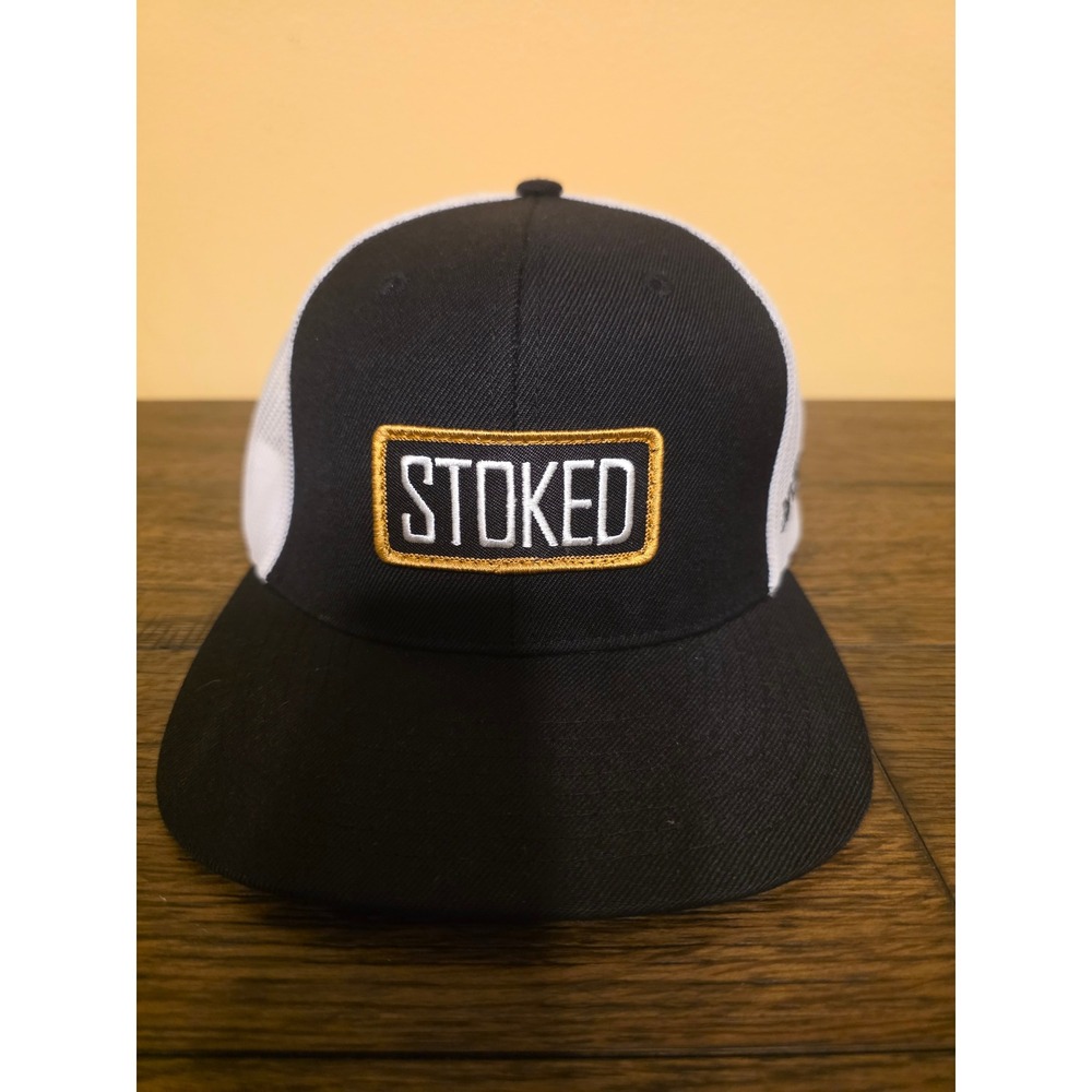 Richardson 511 Trucker Hat Black White Stoked Big Chill Snapback Cap